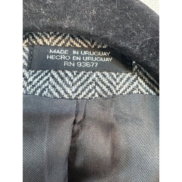 Stafford Mens Herringbone Wool Blazer Jacket Size 40R Gray Classic Academia - Picture 3 of 15